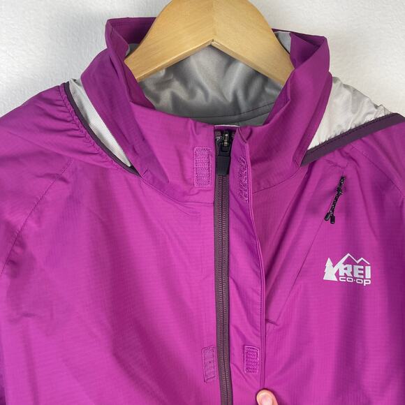REI Co-op Junction Cycling Rain Jacket Vented Plumberry Pink Women's Large - Picture 7 of 14